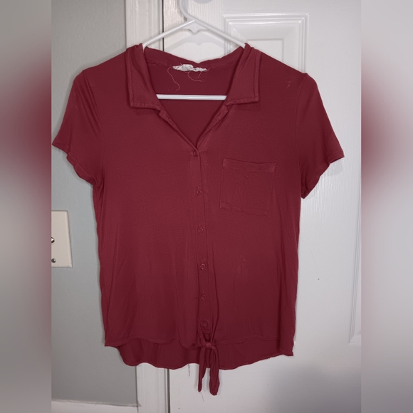 Pink Button Down Blouse - Picture 1 of 2